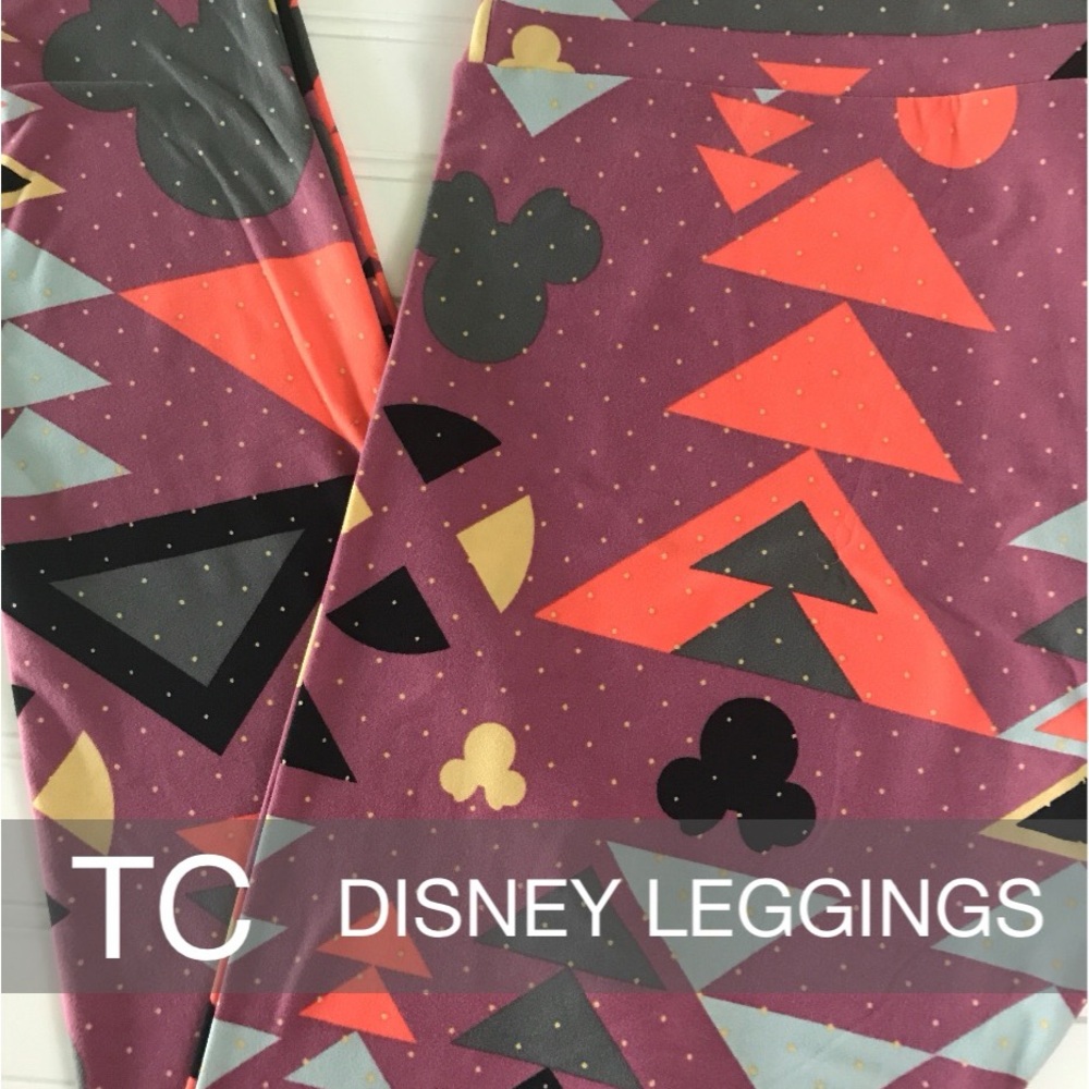 Disney TC LulaRoe Leggings Aztec women’s Vibrant Design MINNIE Mickey BRAND NEW